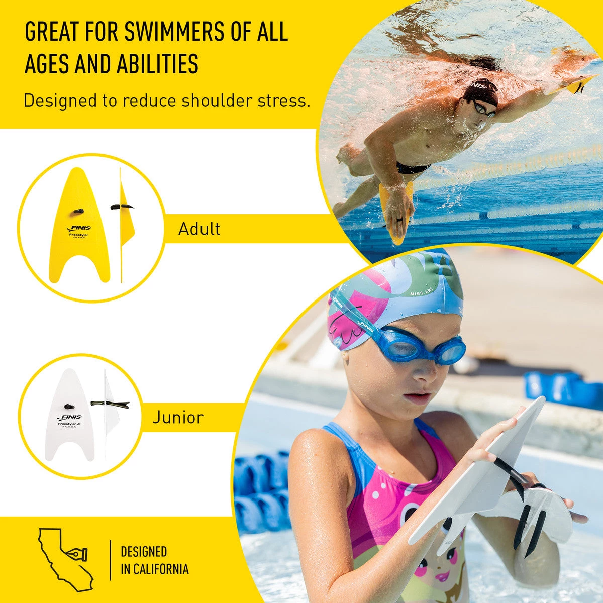 FINIS® Technical Freestyler Paddles | Freestyle Training Paddles 2 FINIS® Technical Freestyler Paddles | Freestyle Training Paddles