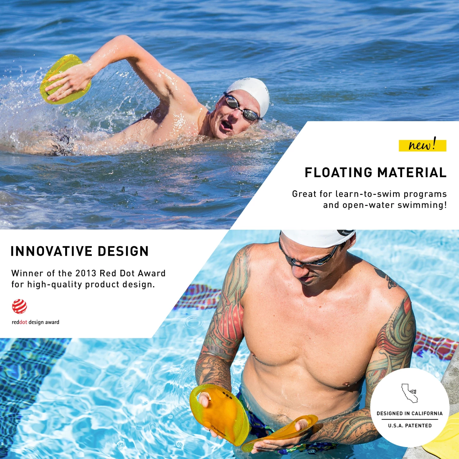 FINIS® Agility Paddles Floating | Strapless Technique Paddles Technical 10 FINIS® Agility Paddles Floating | Strapless Technique Paddles Technical