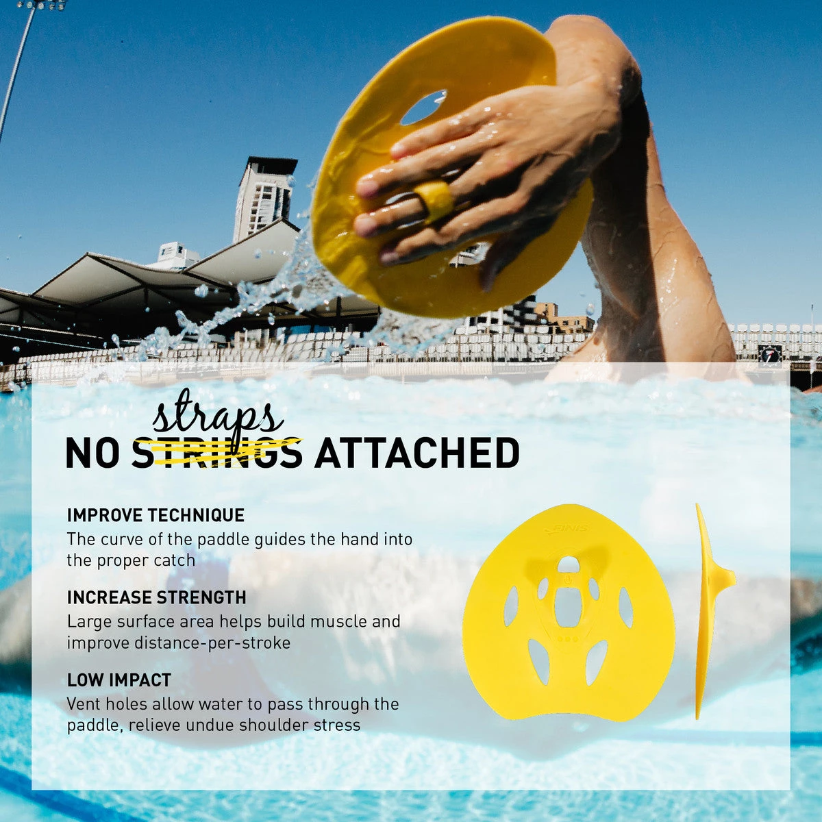 FINIS® Manta Paddles | Strapless Strength & Technique Paddles 2 FINIS® Manta Paddles | Strapless Strength & Technique Paddles