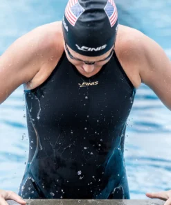 FINIS® Rival 2.0 Open Back Kneeskin | Elite Technical Racing Suit (Black)