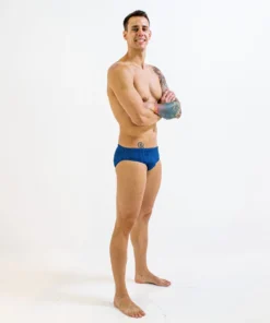 FINIS® Men Swimwear Maze Blue Brief | Durable Training And Competition Swimwear