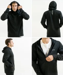 FINIS® Apparel Tech Jacket Mens | Full-Zip Hoodie (Black)