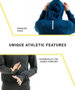 FINIS® Apparel Tech Jacket Mens | Full-Zip Hoodie (Black)