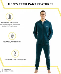 FINIS® Tech Pant Mens | Jogger-Style Pants (Navy) Apparel