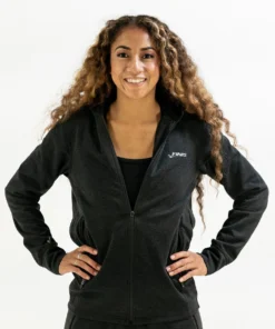 FINIS® Apparel Tech Jacket Womens | Full-Zip Hoodie (Black)