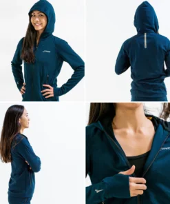 FINIS® Tech Jacket Womens | Full-Zip Hoodie (Navy)