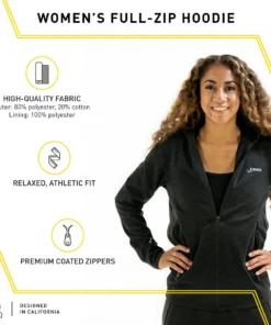 FINIS® Tech Jacket Womens | Full-Zip Hoodie (Navy)