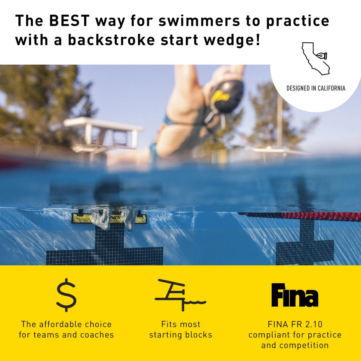 FINIS® Backstroke Start Wedge | Adjustable Nonslip Backstroke Starting Wedge 2 FINIS® Backstroke Start Wedge | Adjustable Nonslip Backstroke Starting Wedge