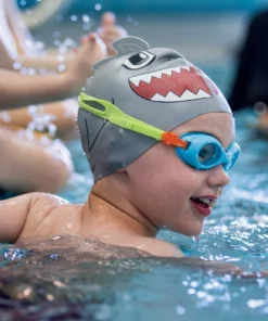 FINIS® Shark Grey | Animal-Shaped Silicone Swim Cap Swim Caps 5 FINIS® Shark Grey | Animal-Shaped Silicone Swim Cap Swim Caps
