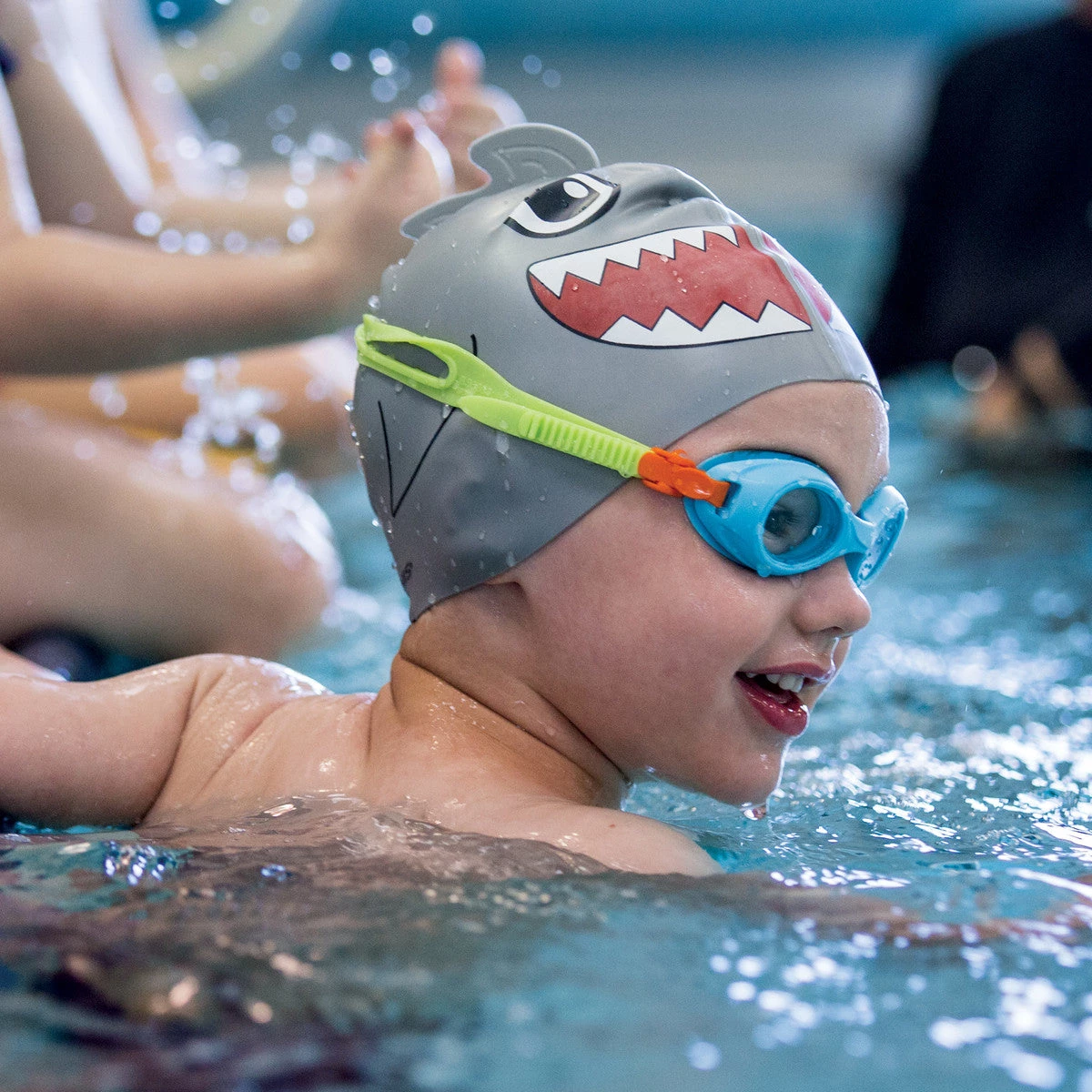 FINIS® Shark Grey | Animal-Shaped Silicone Swim Cap Swim Caps 3 FINIS® Shark Grey | Animal-Shaped Silicone Swim Cap Swim Caps
