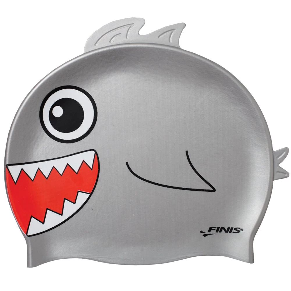 FINIS® Shark Grey | Animal-Shaped Silicone Swim Cap Swim Caps 1 FINIS® Shark Grey | Animal-Shaped Silicone Swim Cap Swim Caps