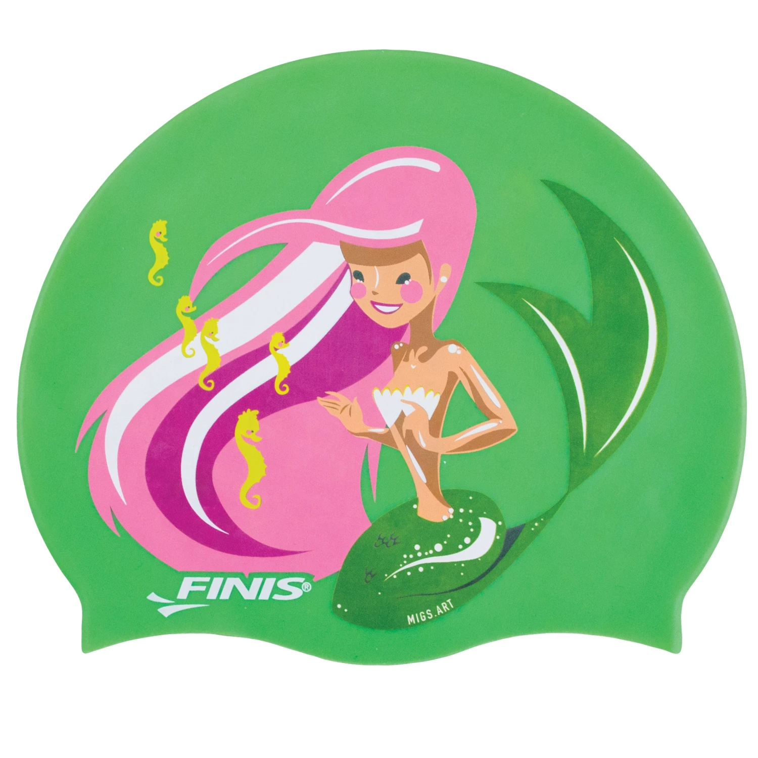 FINIS® Seahorse | Mermaid Silicone Swim Cap Swim Caps 1 FINIS® Seahorse | Mermaid Silicone Swim Cap Swim Caps