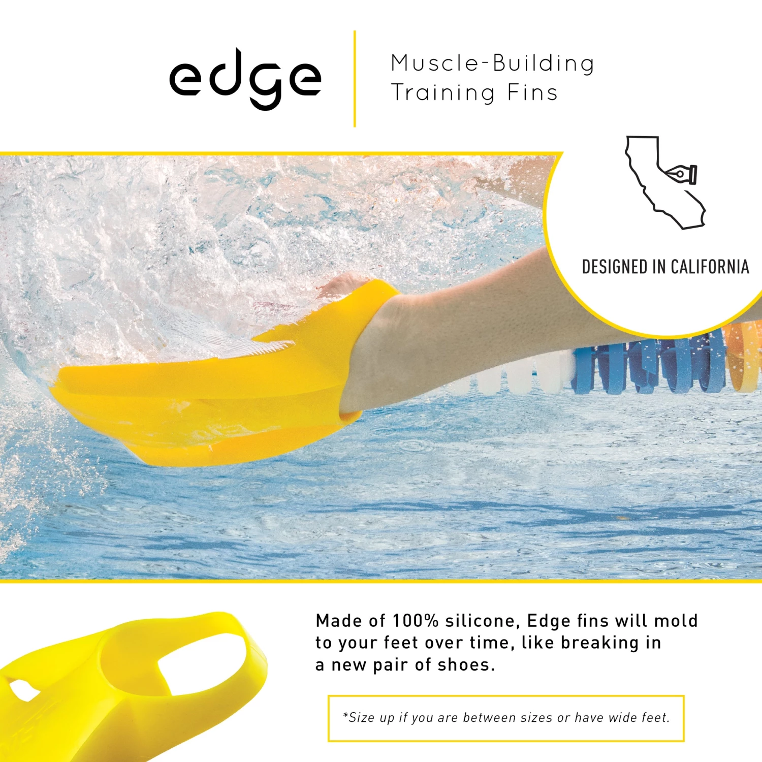 FINIS® Technical Edge Fins | Muscle-Building Training Fins 3 FINIS® Technical Edge Fins | Muscle-Building Training Fins