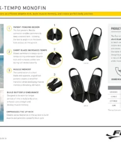 FINIS® Evo Monofin (BLACK - LIMITED EDITION) | Quick-Tempo Monofin