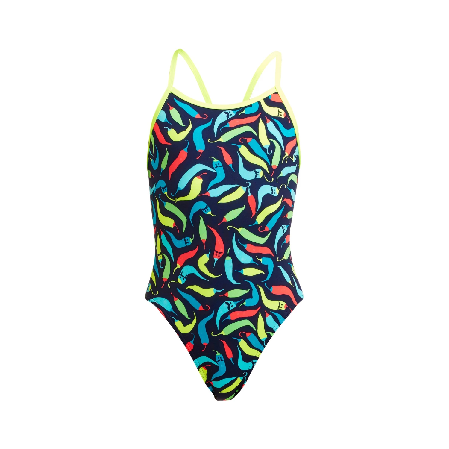 Funkita Girls Swimwear Chilli Boss | Girls Eco Single Strap One Piece 1 Funkita Girls Swimwear Chilli Boss | Girls Eco Single Strap One Piece