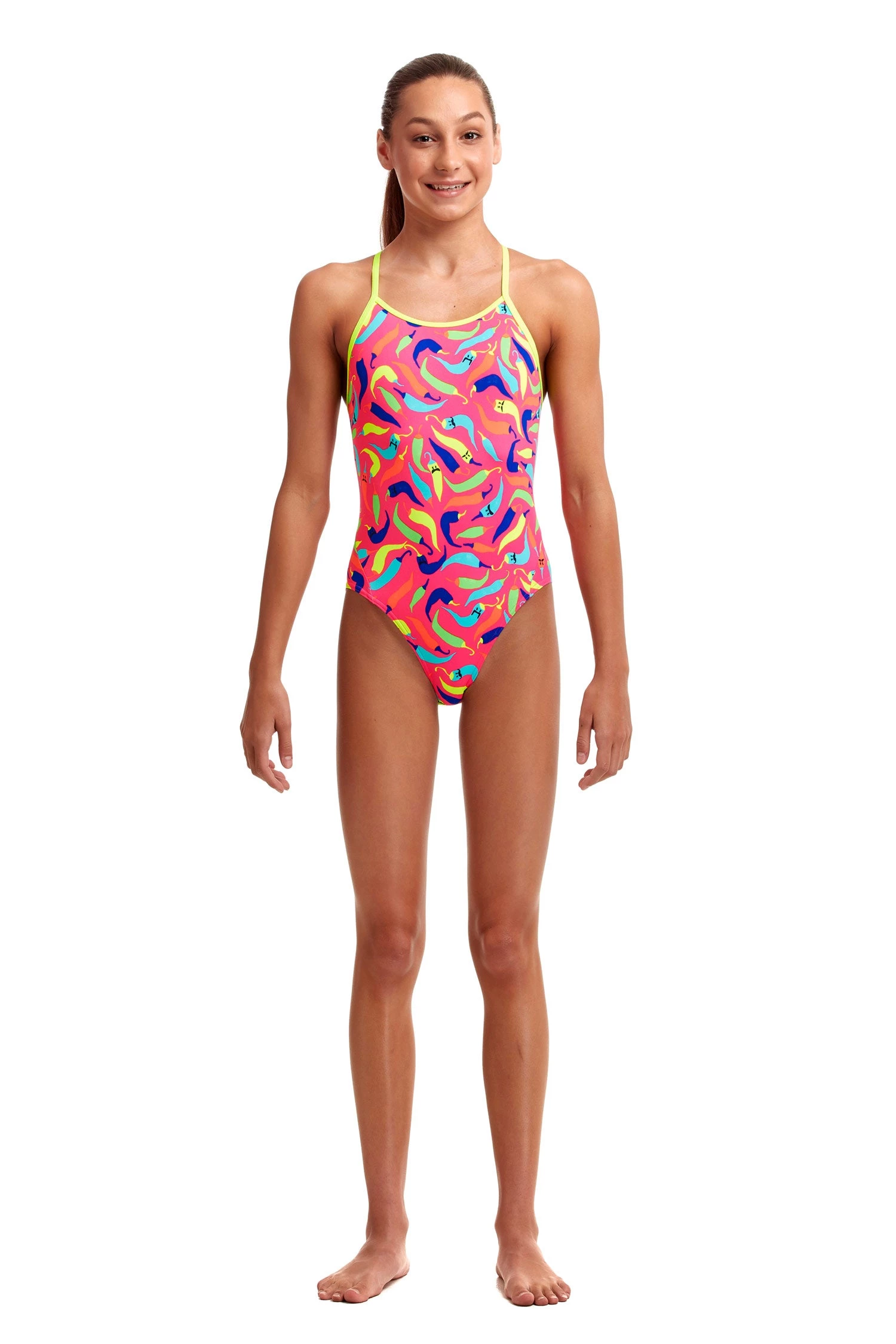 Funkita So Hot | Girls Eco Diamond Back One Piece Girls Swimwear 4 Funkita So Hot | Girls Eco Diamond Back One Piece Girls Swimwear