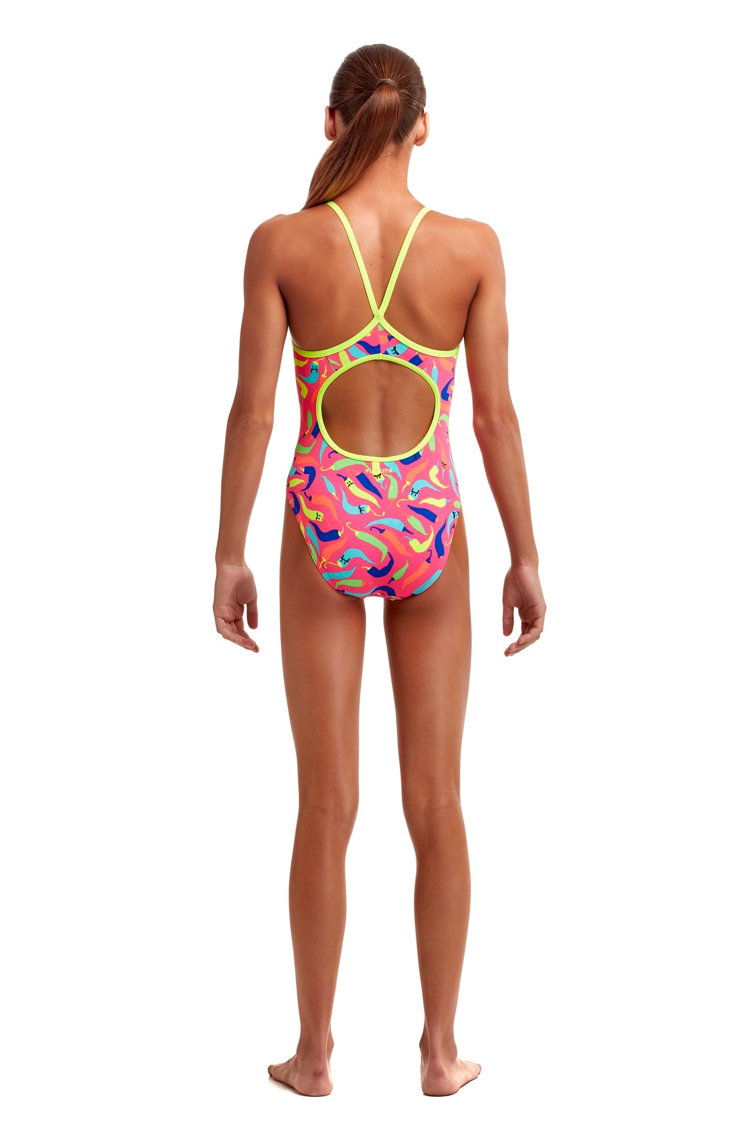 Funkita So Hot | Girls Eco Diamond Back One Piece Girls Swimwear 2 Funkita So Hot | Girls Eco Diamond Back One Piece Girls Swimwear
