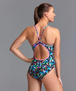 Funkita Women Swimwear Night Life | Ladies Diamond Back One Piece