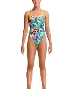 Funkita Women Swimwear Palm Off | Ladies Eco Strapped In One Piece