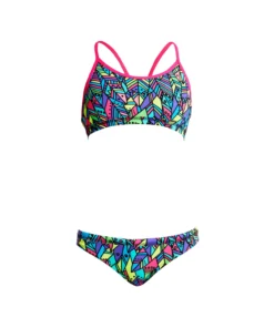 Funkita FEATHER FIESTA | GIRLS RACERBACK TWO PIECE Girls Swimwear