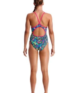 Funkita Girls Swimwear FEATHER FIESTA | GIRLS DIAMOND BACK ONE PIECE