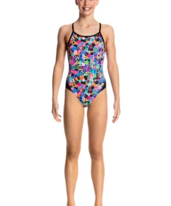 Funkita Girls Swimwear HANDSOME RANSOM | GIRLS DIAMOND BACK ONE PIECE