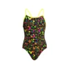 Funkita Girls Swimwear NIGHT SWIM | GIRLS DIAMOND BACK ONE PIECE