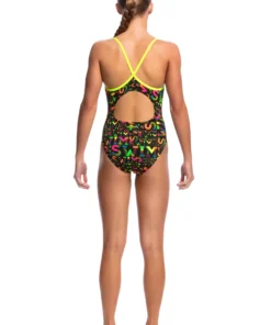 Funkita Girls Swimwear NIGHT SWIM | GIRLS DIAMOND BACK ONE PIECE
