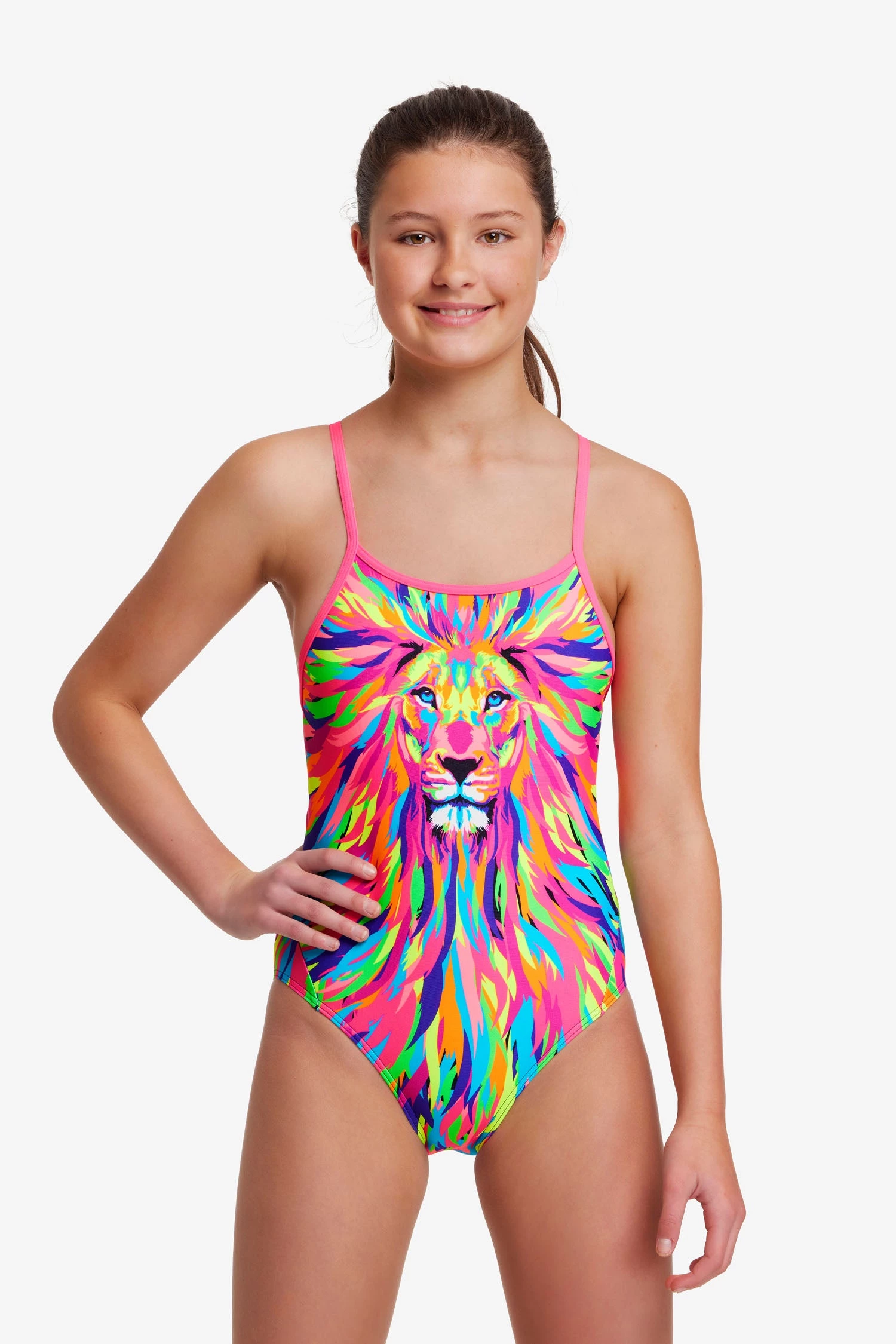 Funkita Girls Swimwear Pride Power | Girls Diamond Back One Piece 4 Funkita Girls Swimwear Pride Power | Girls Diamond Back One Piece