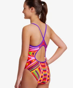 Funkita Girls Swimwear Primal Party | Girls Diamond Back One Piece 10 Funkita Girls Swimwear Primal Party | Girls Diamond Back One Piece