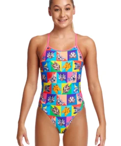 Funkita Rat Pack | Girls Diamond Back One Piece
