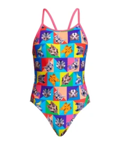 Funkita Rat Pack | Girls Diamond Back One Piece
