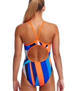 Funkita Girls Swimwear Scaffolded | Girls Diamond Back One Piece