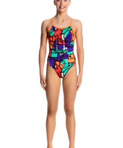 Funkita Girls Swimwear STREET BEAT | GIRLS DIAMOND BACK ONE PIECE