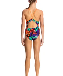 Funkita Girls Swimwear STREET BEAT | GIRLS DIAMOND BACK ONE PIECE