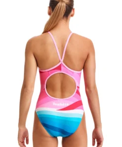 Funkita Girls Swimwear Summit Sunset | Girls Diamond Back One Piece