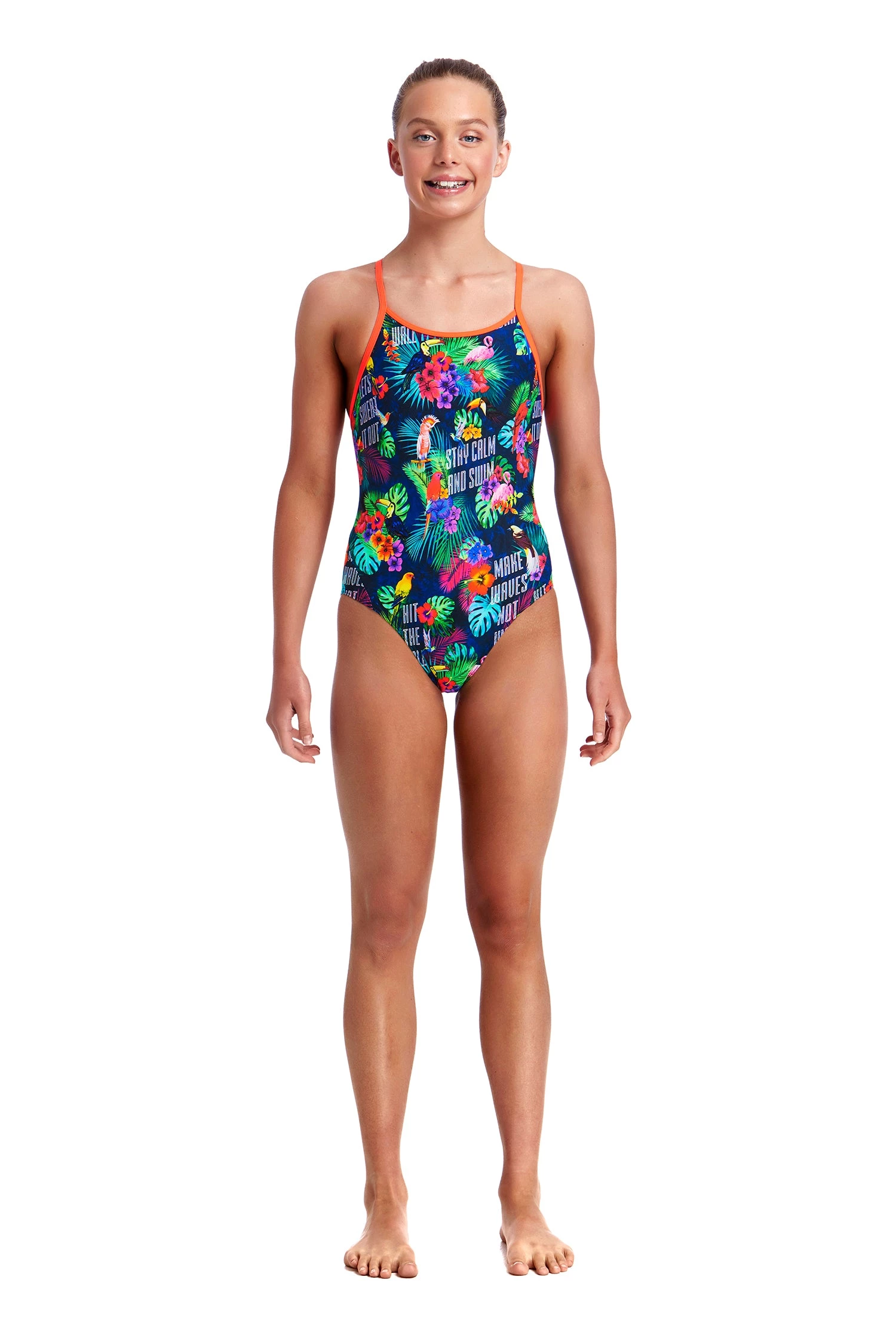 Funkita TROPIC TAG | GIRLS DIAMOND BACK ONE PIECE Girls Swimwear 2 Funkita TROPIC TAG | GIRLS DIAMOND BACK ONE PIECE Girls Swimwear