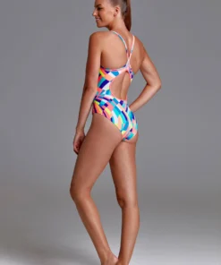 Funkita Women Swimwear PASTEL PANEL | LADIES DIAMOND BACK ONE PIECE