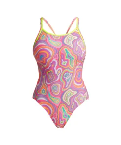 Funkita Women Swimwear Sugar Highs | Ladies Diamond Back One Piece
