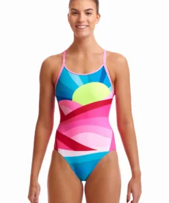 Funkita Summit Sunset | Ladies Diamond Back One Piece Women Swimwear