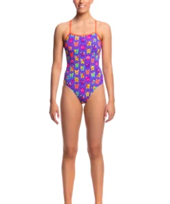 Funkita Women Swimwear POOCH PARTY | LADIES SINGLE STRAP ONE PIECE