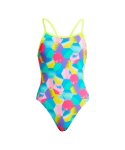 Funkita Girls Swimwear HEXY BACK | GIRLS SINGLE STRAP ONE PIECE