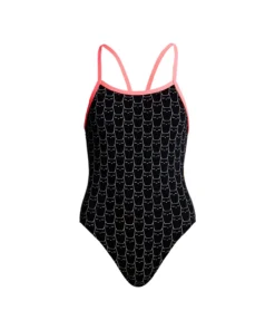 Funkita Girls Swimwear NIGHT CAT | GIRLS SINGLE STRAP ONE PIECE