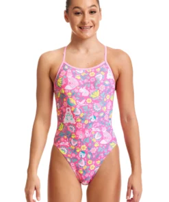 Funkita Nursery Rhyme | Girls Single Strap One Piece Girls Swimwear