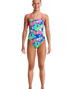 Funkita TEXTA TOWERS | GIRLS SINGLE STRAP ONE PIECE Girls Swimwear