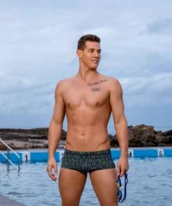 Funky Trunks Men Swimwear BINARY BRO | MENS PLAIN FRONT TRUNKS