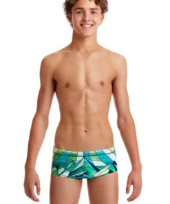 Funky Trunks Boys Swimwear Big Blanc | Boys Sidewinder Trunks