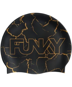 Funkita Cracked Gold | Silicone Swimming Caps