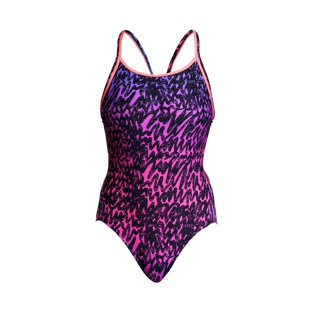 Funkita Women Swimwear Spray Cool | Ladies Diamond Back One Piece 1 Funkita Women Swimwear Spray Cool | Ladies Diamond Back One Piece