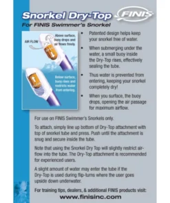 FINIS® Technical Snorkel Dry Top | Compatible With The Swimmer's Snorkel & Glide Snorkel